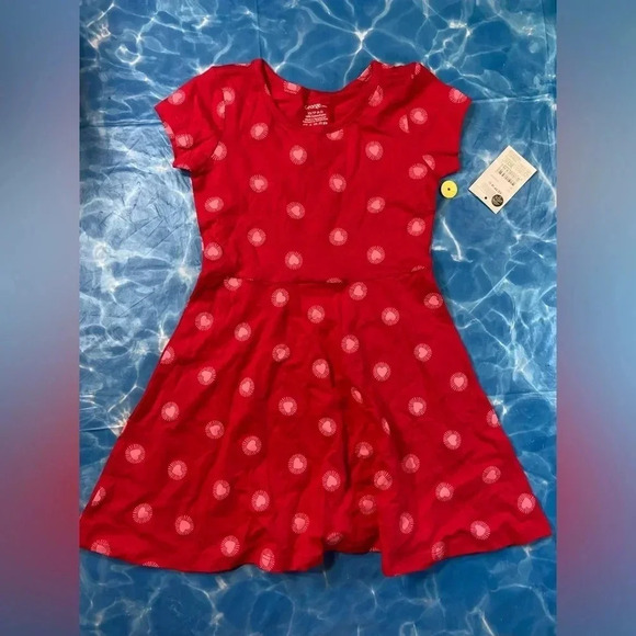 🐣4 for $25🥚 George - Toddler Red / Pink Heart Sun Dress -  Size 4-5 - Picture 1 of 5